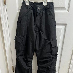 Pulse Big Boys Youth Insulated Ski Snow Black Pants